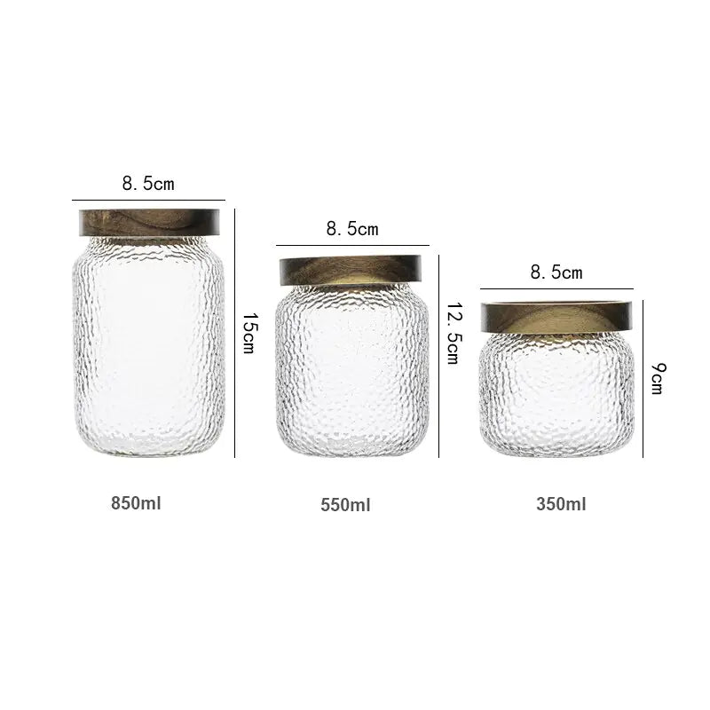 EcoSeal Glass Canister with Artisan Wood Lid